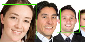 Many Faces Detection with HAAR.js & openCV cascades