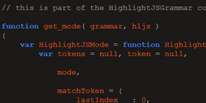 Transform a grammar in JSON format to a syntax-highlighter mode for Highlight.js with HighlightJS Grammar