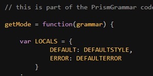 Transform a grammar in JSON format to a syntax-highlighter for Prism with Prism Grammar